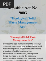RA 9003: Ecological Waste Management Act | PDF | Waste Management ...