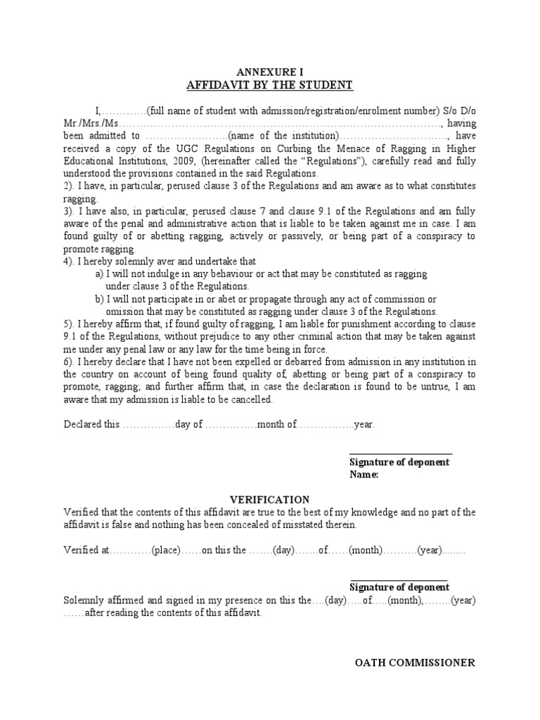 anti-ragging-affidavit-affidavit-common-law
