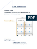 LTE Data Rate Calculation