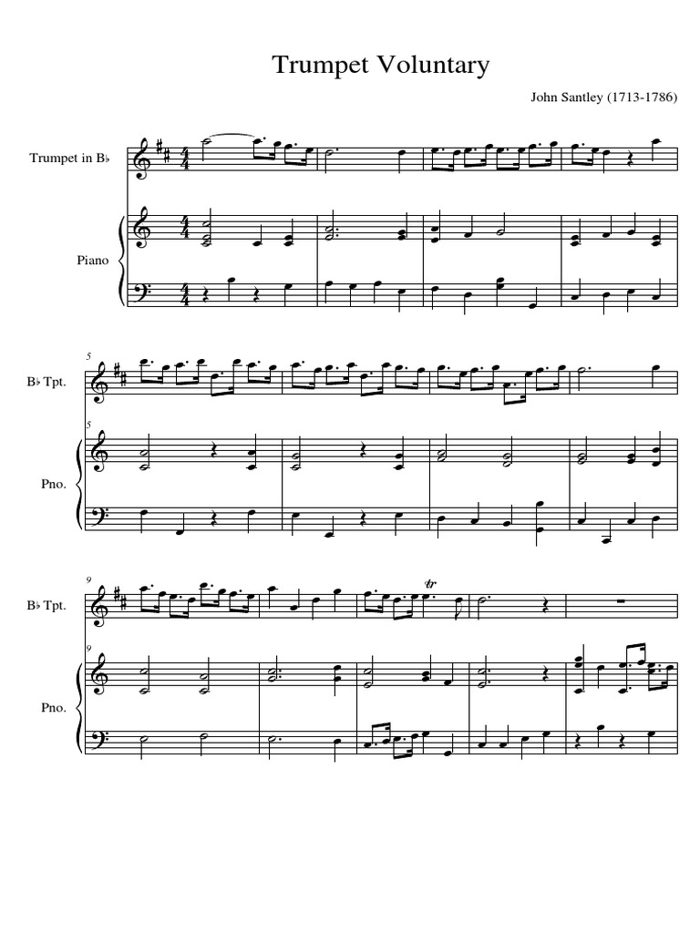Trumpet Voluntary Stanley Piano