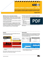 Construction induction card recognition guide