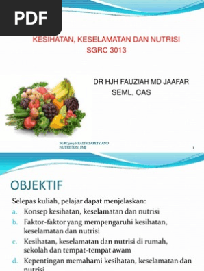 Kesihatan Keselamatan Dan Nutrisi Lect 2 Pdf
