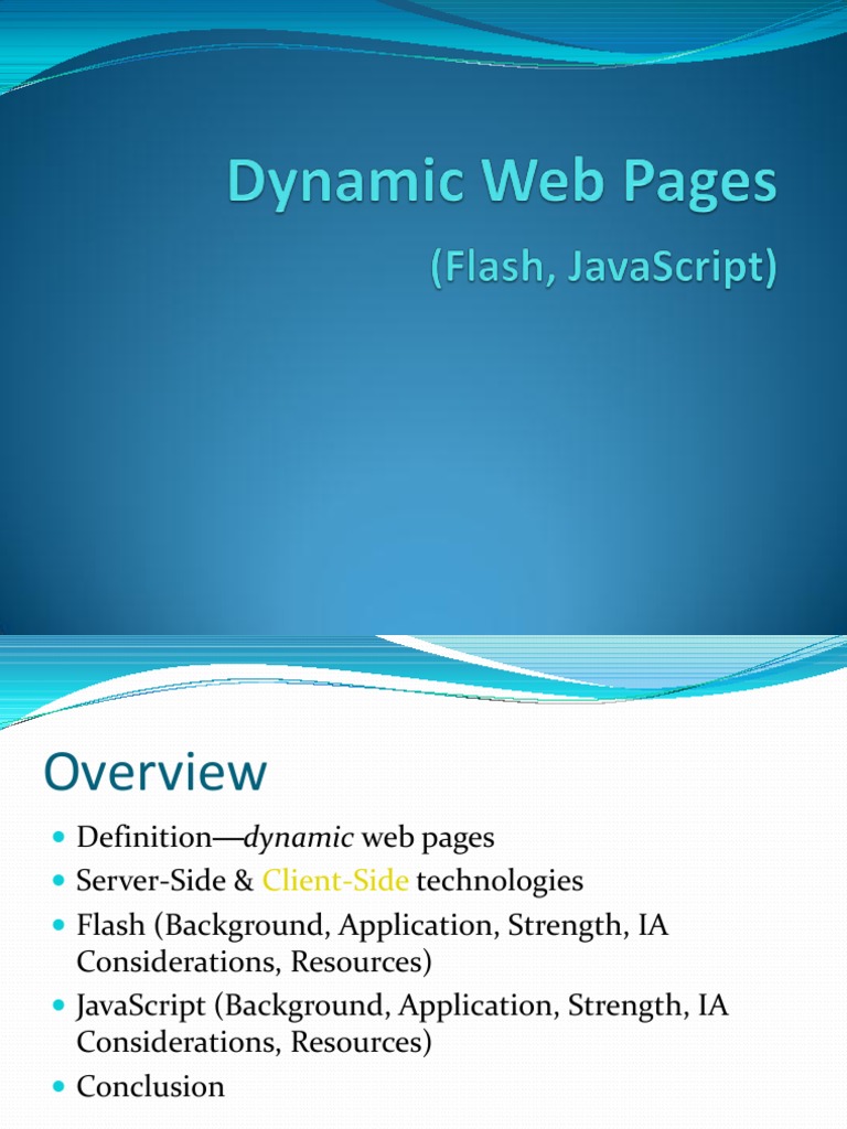 Generations of Dynamic Web Pages | PDF | Dynamic Web Page | Java Script