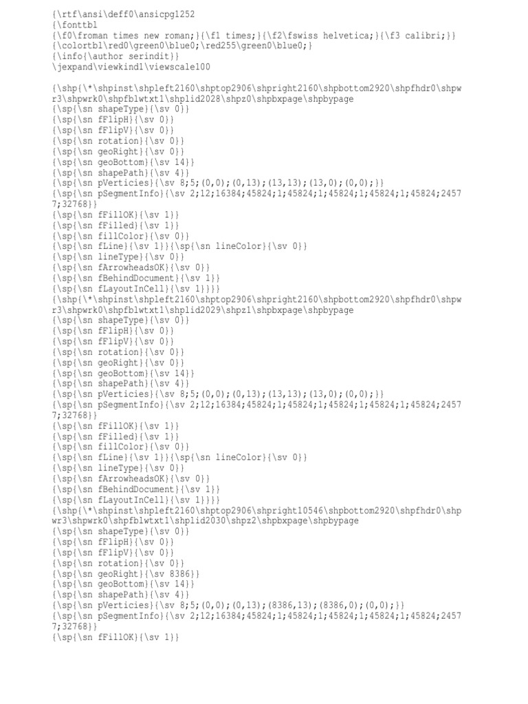RTF Document Structure Analysis | PDF