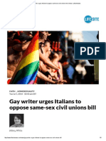Gay Writer Urges Italians To Oppose Same-Sex Civil Unions Bill - News - Lifesitenews