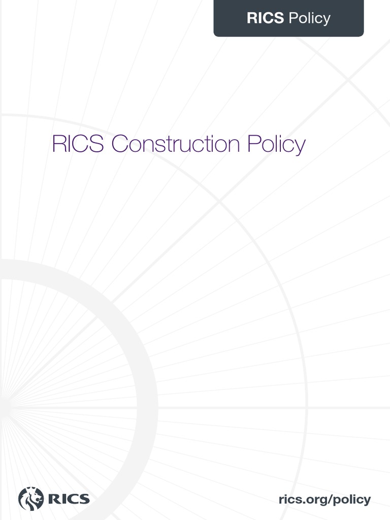 RICS Construction Policy 2013 | PDF | Building Information Modeling ...