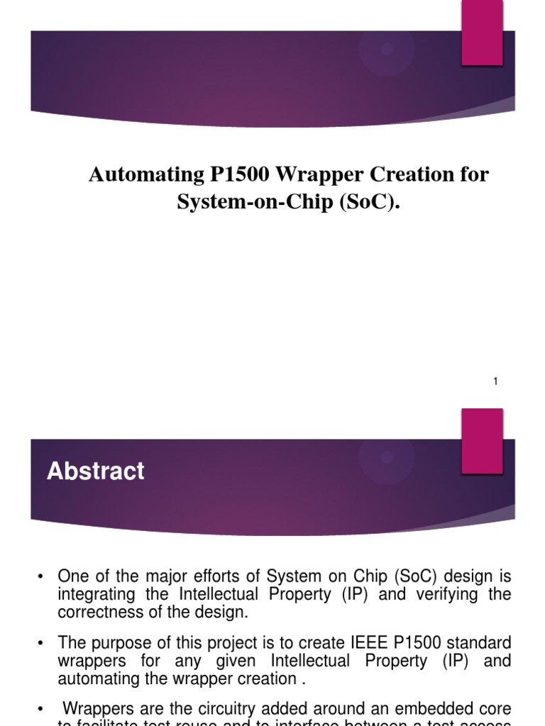 P1500-Wrapper - Creation | PDF | System On A Chip | Areas Of Computer ...