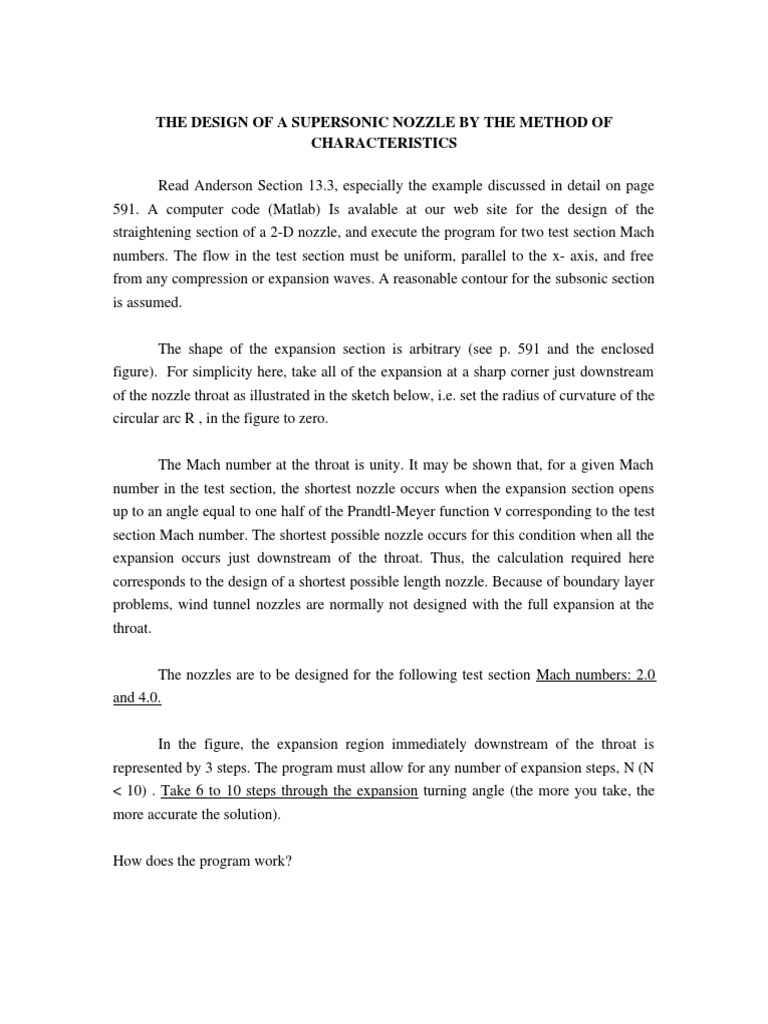 Nozzle Design Theory PDF Mach Number Nozzle