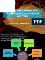 Kaedah Pengajaran Dan Pembelajaran Al-Quran Di Malaysia