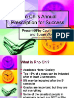 Rho Chi's Prescription For Success