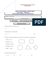 2evaluación de Contenidos Curriculares Educación Primaria (Contenidos Mínimos de Matemáticas)