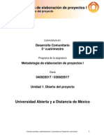 Unidad 1. Diseno Del Proyecto