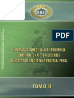 Sistematizacion Del Jurisprudencia Constitucional y Precedentes Obligatorios en Derecho Procesal