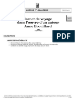 Carnet de Voyage Dans L'œuvre D'un Auteur, Anne Brouillard