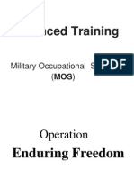 Advanced Training: Military Occupational Specialty (MOS)