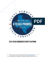Texas Democrats 2014 Platform