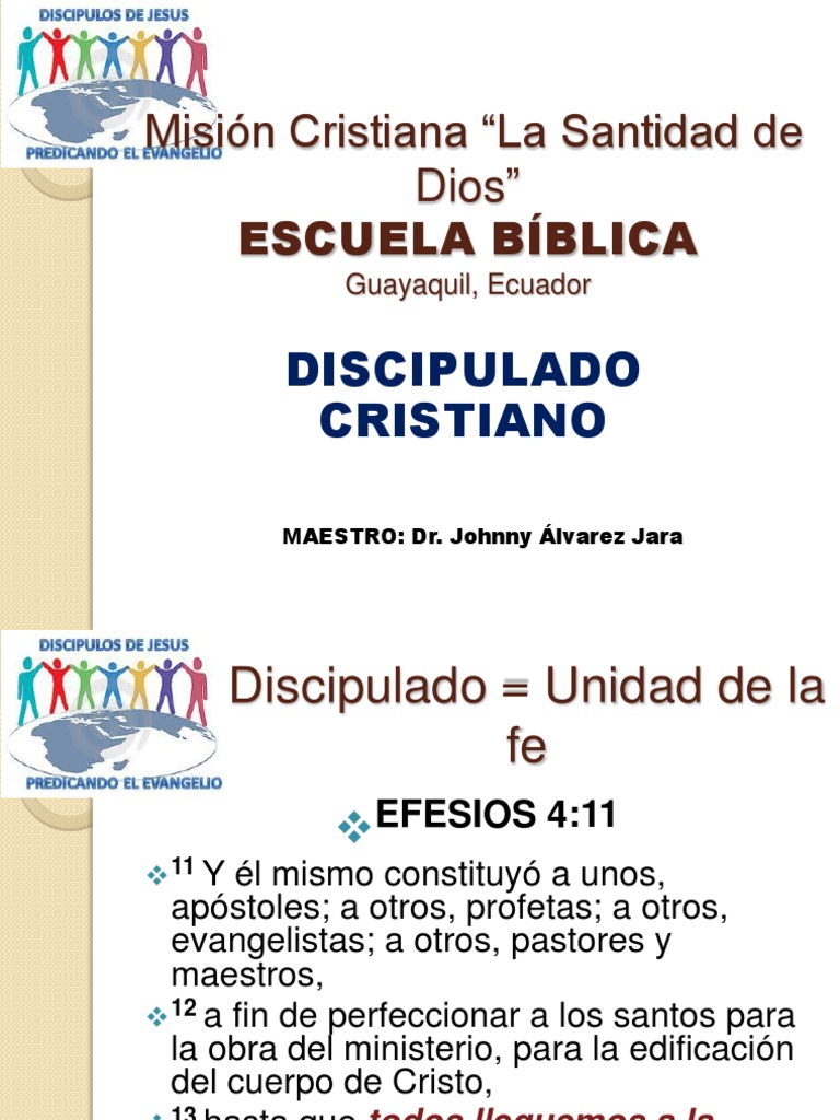 Discipulado Cristiano: Unidad y Crecimiento | PDF | Gran comisión | Jesús