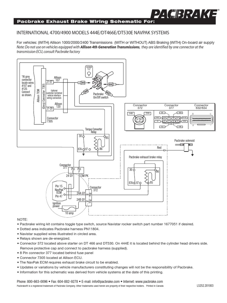 Exhaust Brake DT466E 2000 ford f 150 wiring schematic 