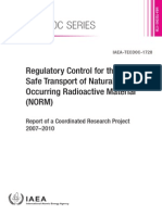 Regulatory Control For The Safe Transport of Naturally Occurring Radioactive Material (NORM)