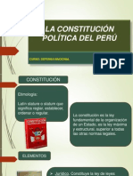 La Constitución Política Del Perú. Defensa Nacional.