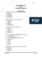 Form 4 Biology Test 1