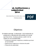 Sociedad, Instituciones y Subjetividad 2014