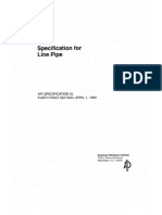 API Spec 5L Specification for Linepipe 1995