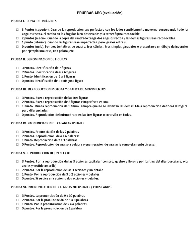 Pruebas ABC | Cociente de inteligencia | Cognición