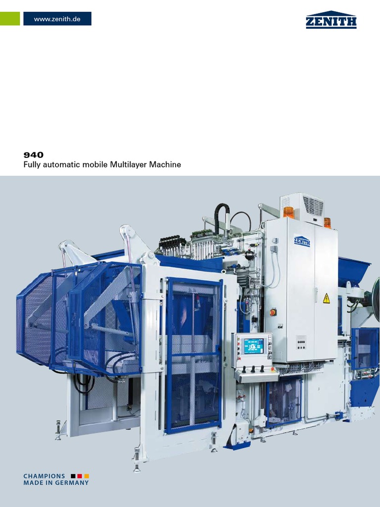 940 Fully Automatic Mobile Multilayer Machine: WWW - Zenith.de | PDF ...