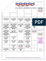 July 4th Class Schedule