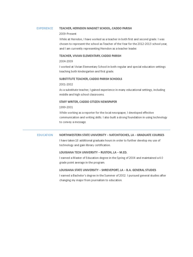 Work Experience | PDF