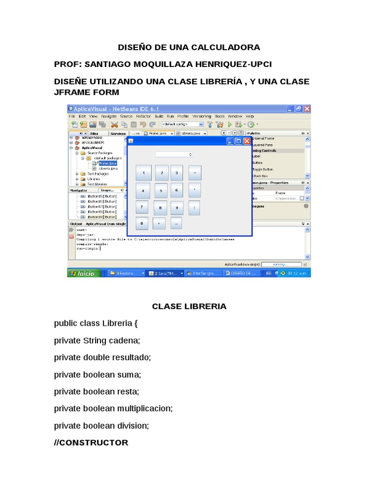 Diseño de Calculadora en Java | PDF | Programación de computadoras ...
