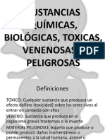 Sustancias Químicas, Biológicas, Toxicas, Venenosas