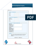 Skills Development Inquiry Form