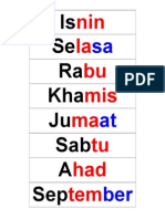 Belajar Hari Dan Bulan