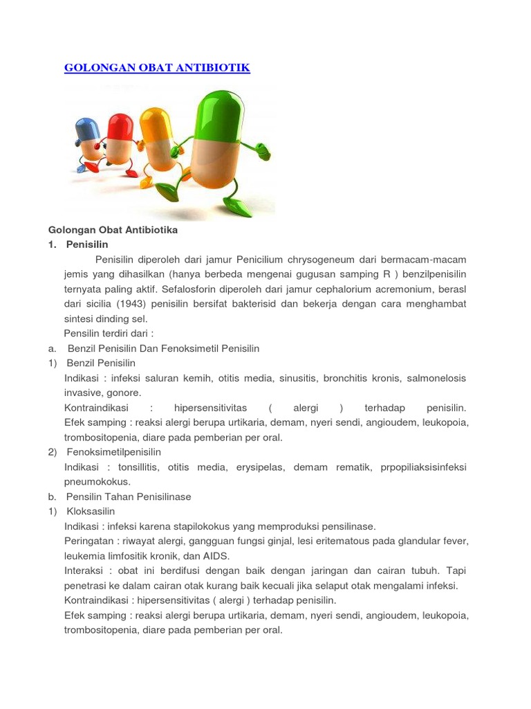 Golongan Antibiotik  GOLONGAN  OBAT ANTIBIOTIK 