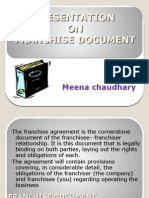 Presentation On Franchise Document