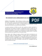 PRF intercepta dois carregamentos de cocaína para  o RJ