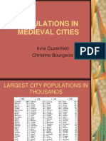 Populations in Medieval Cities