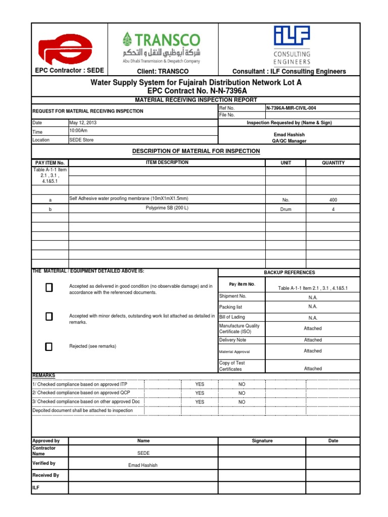 RFI Sample | PDF