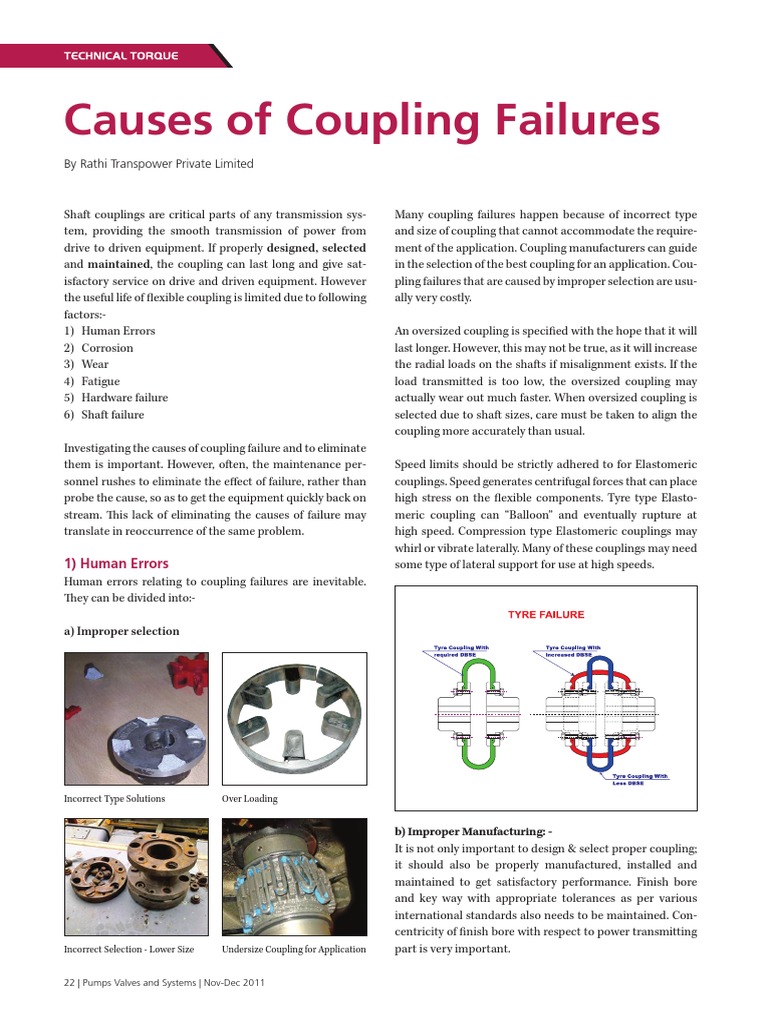 Causes of Coupling Failures Wear Corrosion