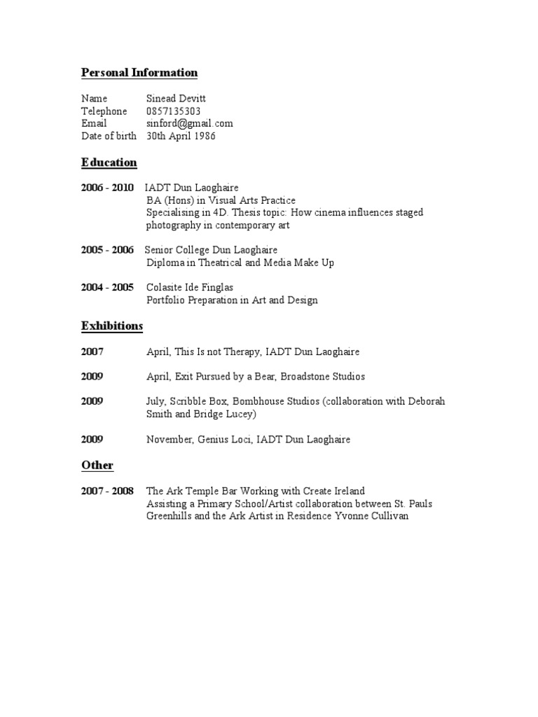 Personal Information | PDF