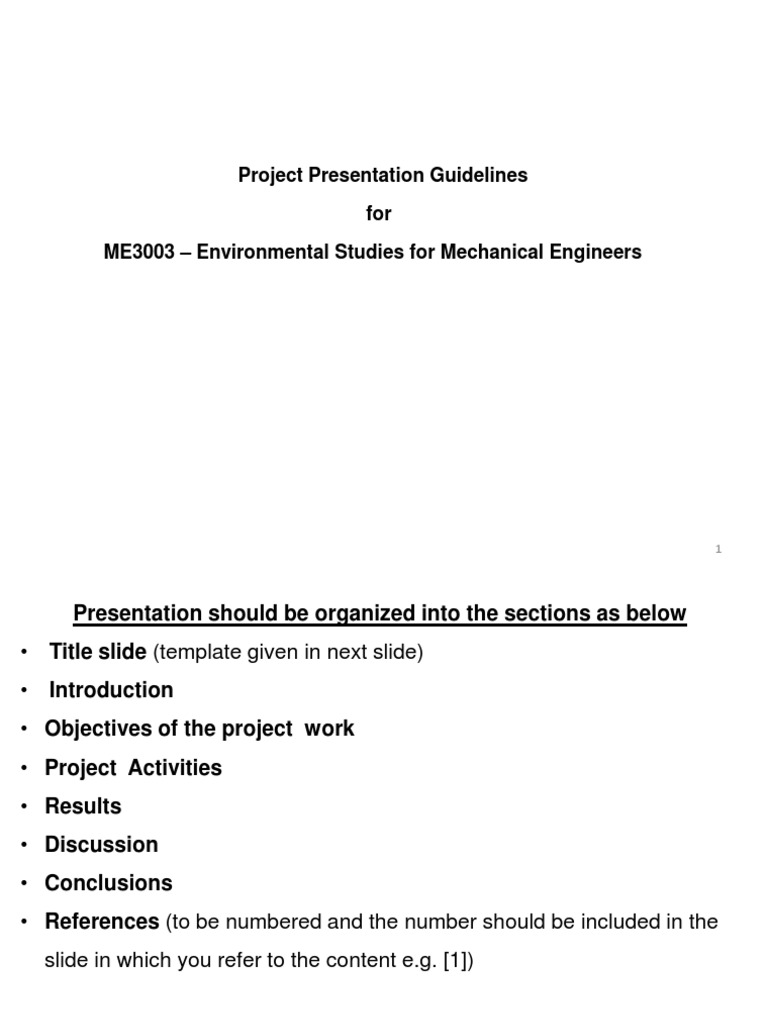 ME3003 Project Presentation Guide | PDF | Technology & Engineering
