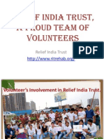 Relief India Trust, A Proud Team of Volunteers