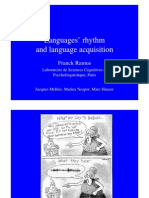 Languages' rhythm cues infant language acquisition