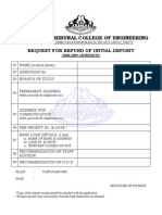 Sree Chitra Thirunal College of Engineering: Request For Refund of Initial Deposit