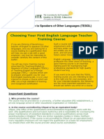 Guide to Choosing Your 1st TESOL or TEFL Course