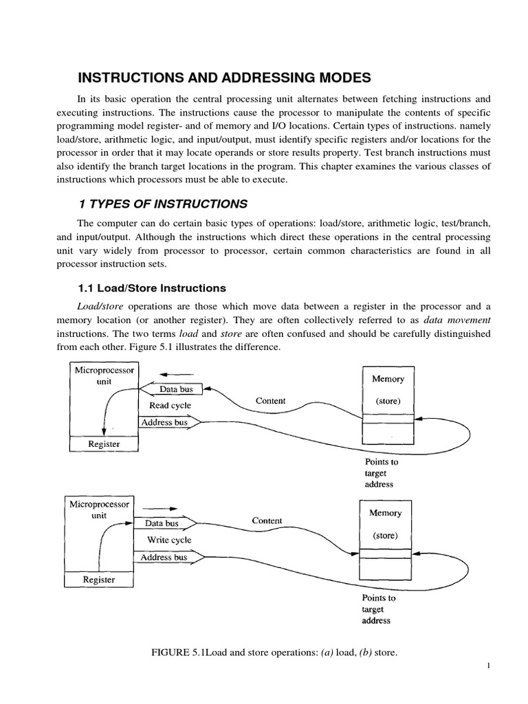 CPU Instruction & Addressing Guide | PDF | Instruction Set | Integrated ...