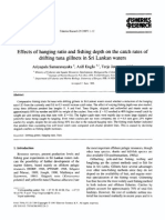 Effects of Hanging Ratio and Fishing Depth On The Catch Rates of Drifting Tuna Gillnets in Sri Lankan Waters