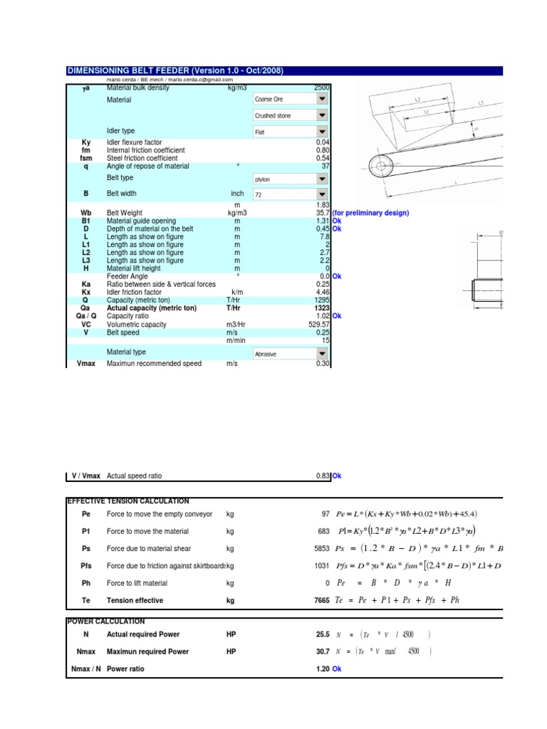 Belt Feeder Preliminary Dimension Ing